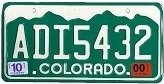 CO License Plate
